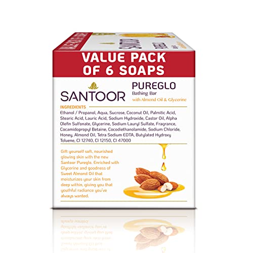 Santoor PureGlo Glycerine Soap