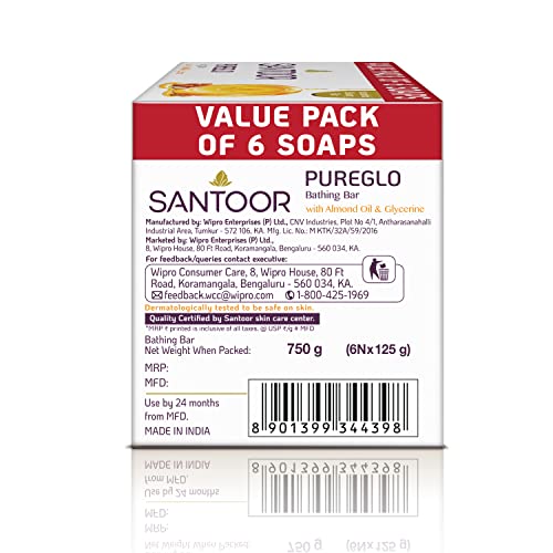Santoor PureGlo Glycerine Soap