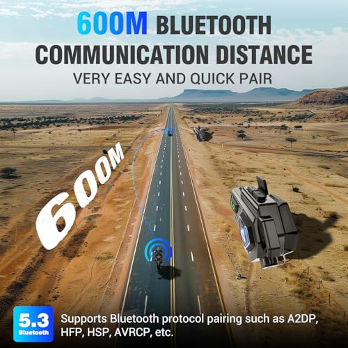 EDYELL Motorcycle Bluetooth Headset