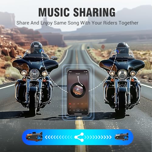 EDYELL Motorcycle Bluetooth Headset