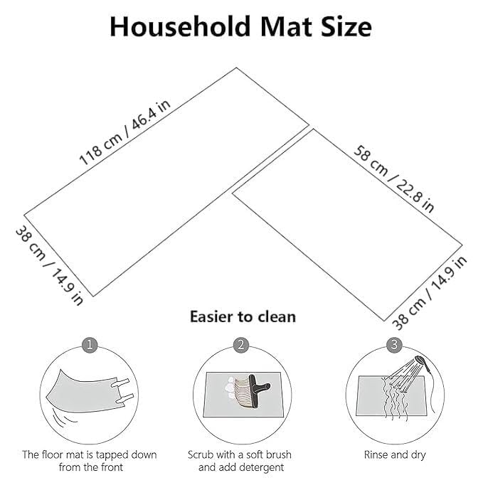 Yagzon Kitchen Mat 2 Piece
