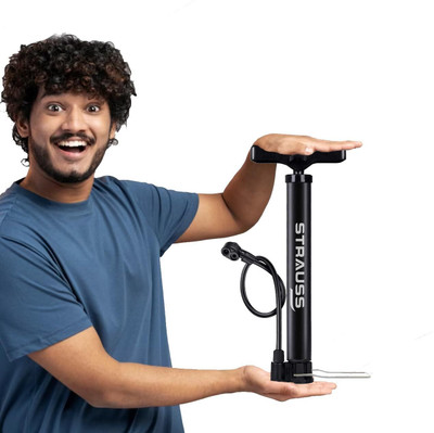 Strauss Hand Air | Double Action | Bicycle, Ball Pump(Black) - Image 2