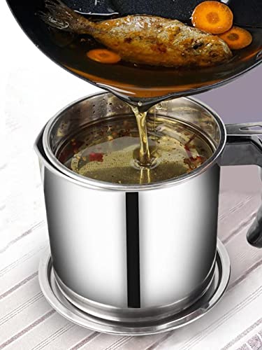 Cooking Oil Keeper Strainer Pot