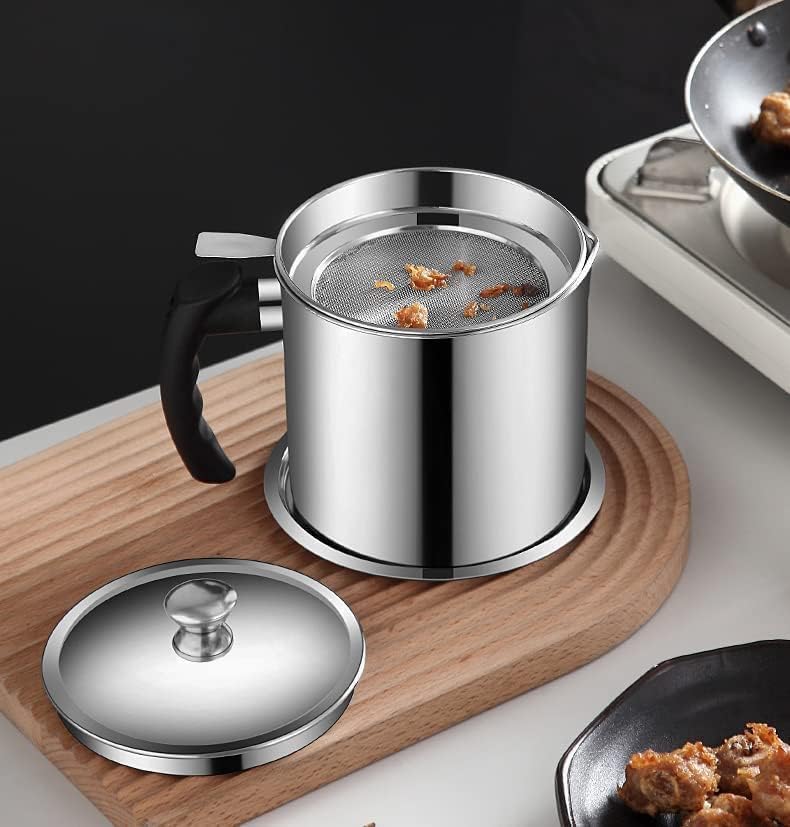 Cooking Oil Keeper Strainer Pot