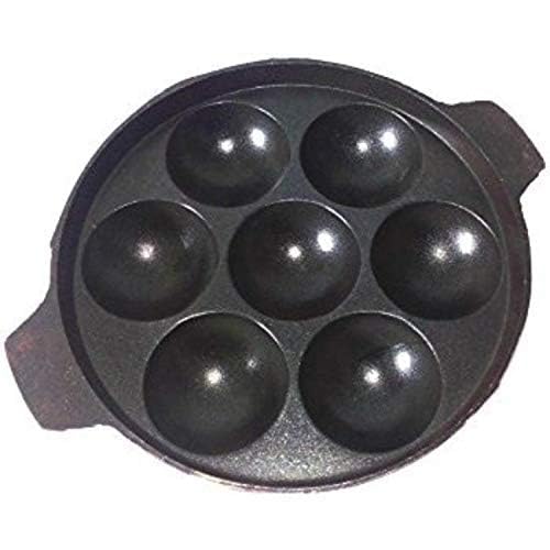 Non-Stick Aluminium Appam Patra 7 Cavity, Red, Standard - Image 4