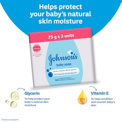 Johnson & Johnson Baby Soap 75g (Pack of 3) - Image 6