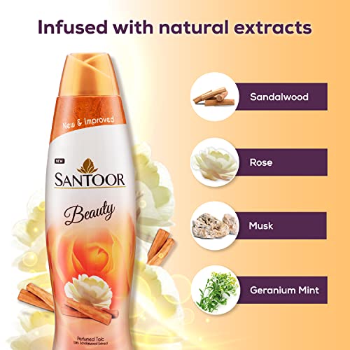 Santoor Beauty Talc with Sandalwood