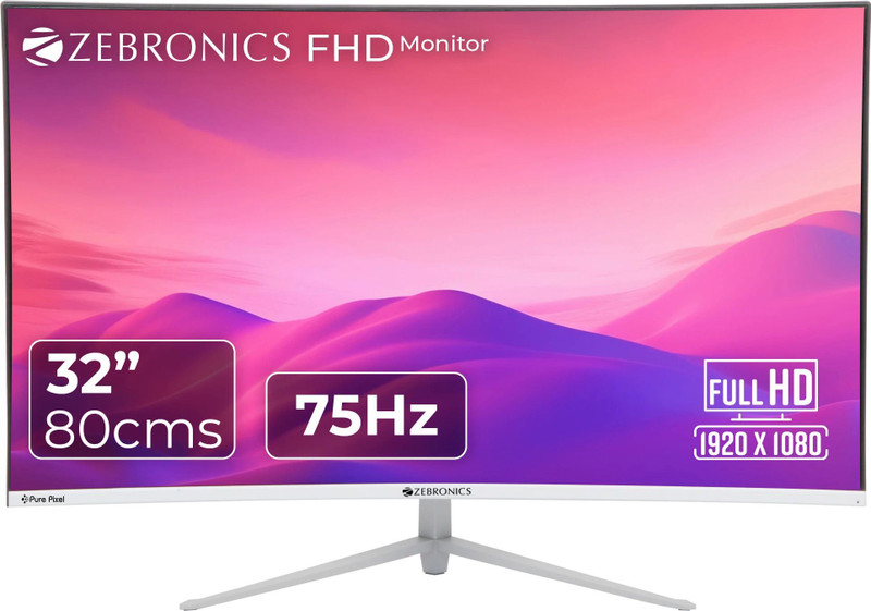 ZEBRONICS 80.0 cm Curved Full
