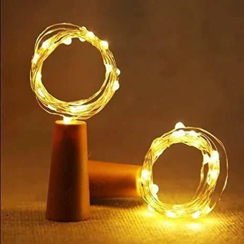 Party Pack 20 LEDs 2.03 m Yellow Steady Bulb Rice Lights (Pack of...more