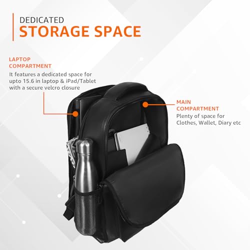 Amazon Basics Leather Laptop Backpack