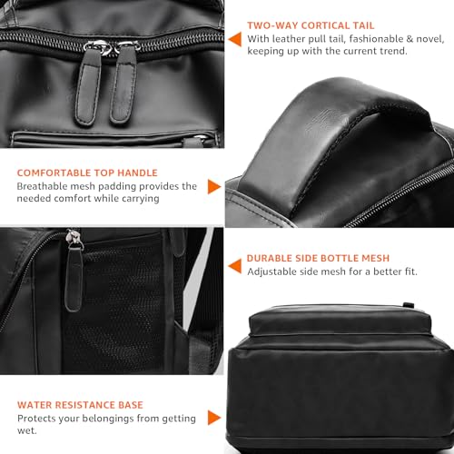 Amazon Basics Leather Laptop Backpack