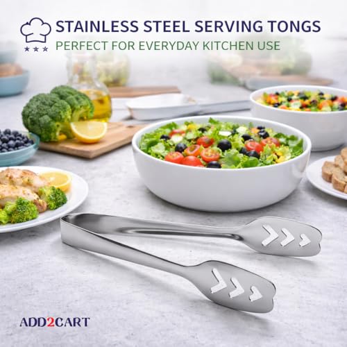 ADD2CART Stainless Steel Serving Tongs