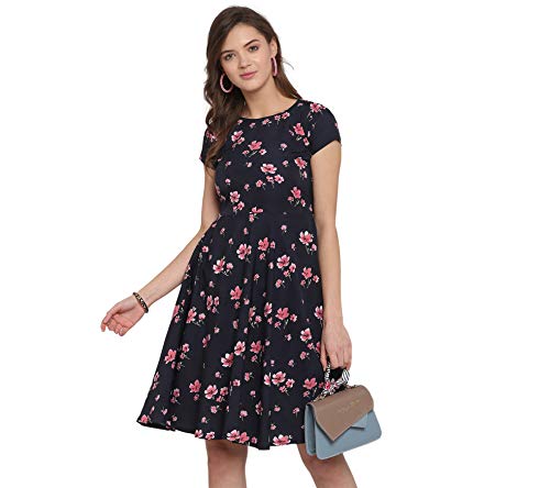 LookMark Crepe A-Line Knee-Length Womens Dress