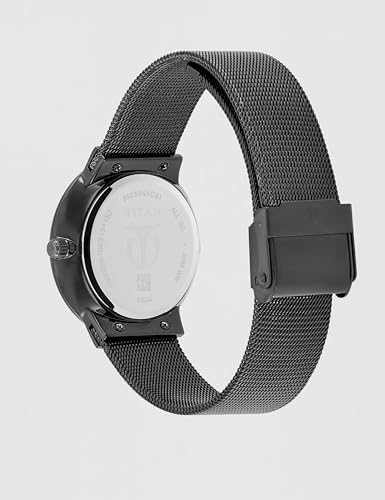 Titan Quartz Analog Black Dial