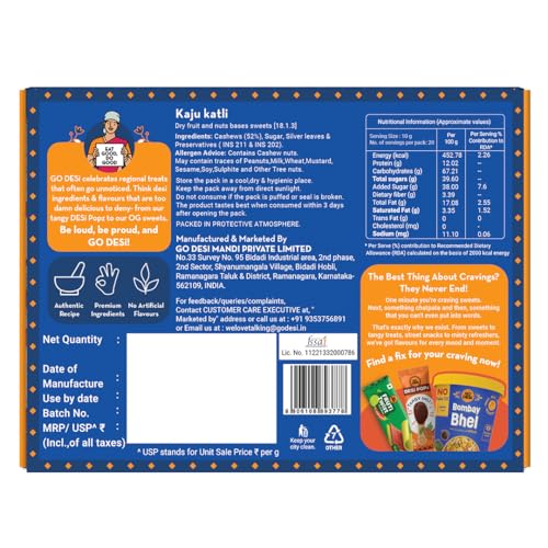 GO DESi Classic Kaju Katli