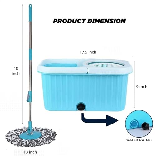 Zureni Rectangular Bucket Spin Mop