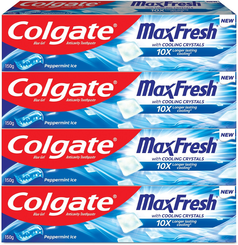 Colgate MaxFresh Toothpaste, Blue Gel Paste with Menthol - Pepper...more