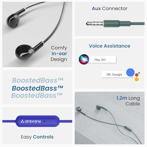 Ambrane Wired Headphones in Earphones