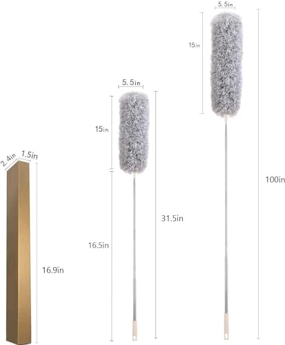 Upgraded Long Handle Extendable Microfiber
