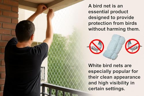 Anti Bird Protection Net, White