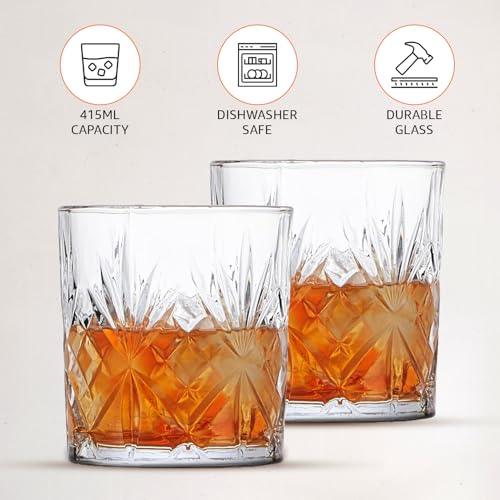 Amazon Basics Whiskey Glass Set