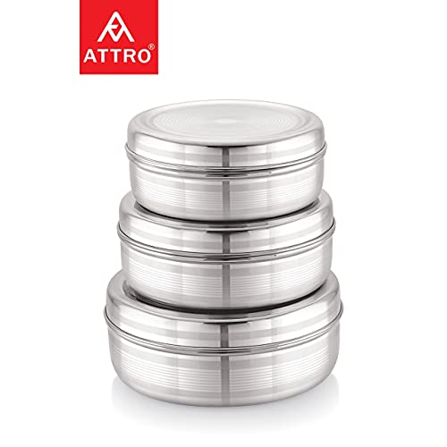 Attro Stainless Steel Puri Dabba