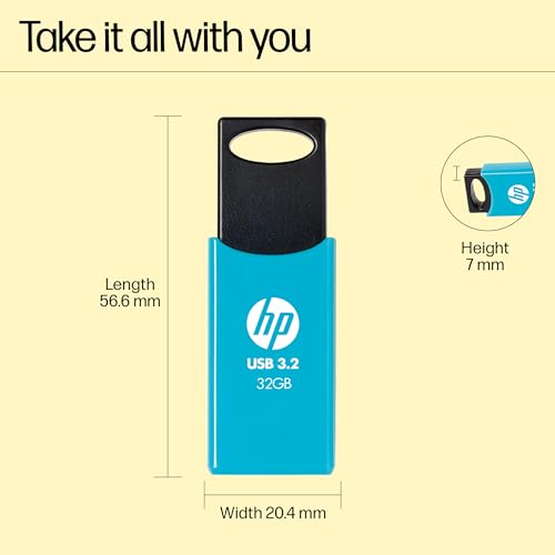 HP 712w 32GB USB 3.2 Flash Drive- Blue - Image 3