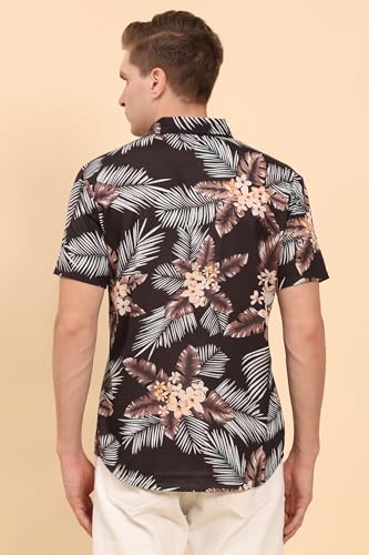 Mens Printed Casual Shirts Short Sleeves Button Down Tropical Shirts - Image 2