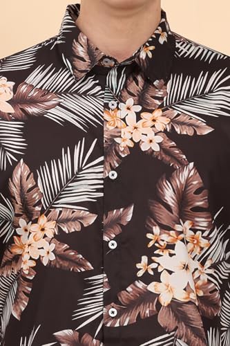 Mens Printed Casual Shirts Short Sleeves Button Down Tropical Shirts - Image 3