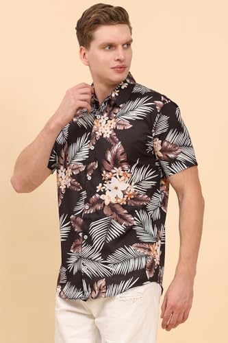 Mens Printed Casual Shirts Short Sleeves Button Down Tropical Shirts - Image 5