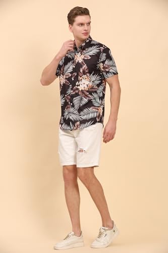 Mens Printed Casual Shirts Short Sleeves Button Down Tropical Shirts - Image 6