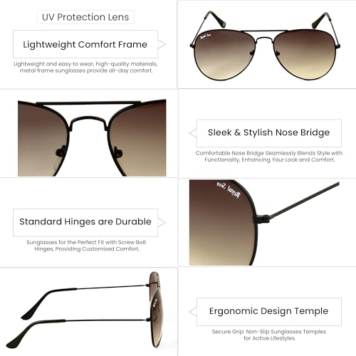 ROYAL SON UV Protected Aviator Unisex Sunglasses - Image 4