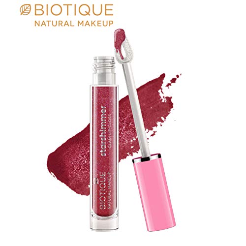 Biotique Natural Makeup Starshimmer Glam Lipgloss, Daring Desire, 3ml - Image 2