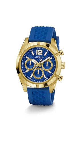 Guess Silicone Analog Blue Dial