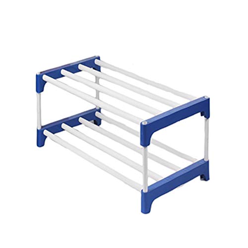 Ebee 4 Pair Plastic Shoe Stand (Blue, 2 Shelves) - Image 2