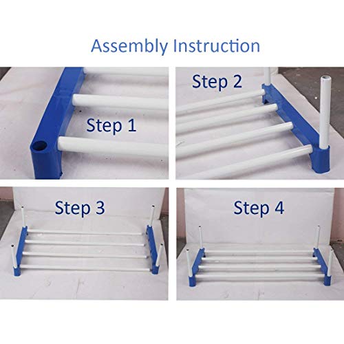 Ebee 4 Pair Plastic Shoe Stand (Blue, 2 Shelves) - Image 3
