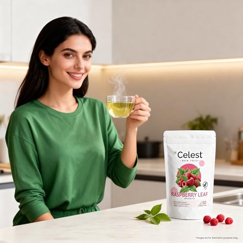 Celest Raspberry Leaf Tea | Red Raspberry Leaf Tea - 50 Teabags - Image 3