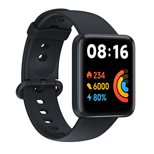 Redmi Watch 2 Lite - Multi-System Standalone GPS, 3.94 cm Large HD Edge Display, Continuous SpO2, Stress & Sleep Monitoring, 24x7 HR, 5ATM, 120+ Watch Faces, 100+ Sports Modes, Womenâ€™s Health, Black