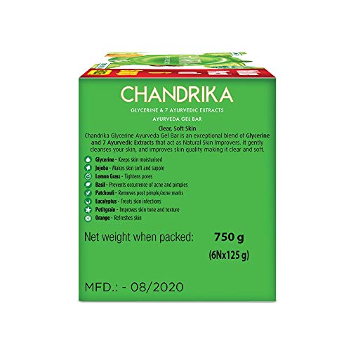 Chandrika Glycerine Ayurveda Gel Bar