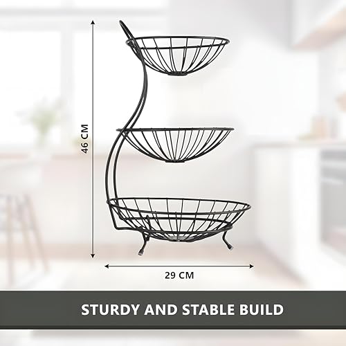 Kuber Industries Metal 3-Layer Basket