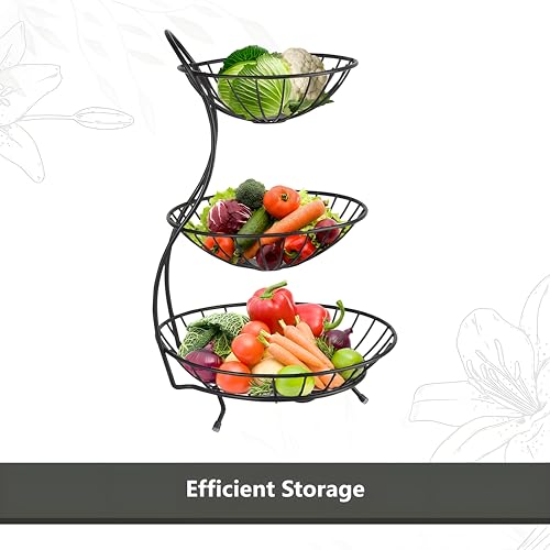 Kuber Industries Metal 3-Layer Basket