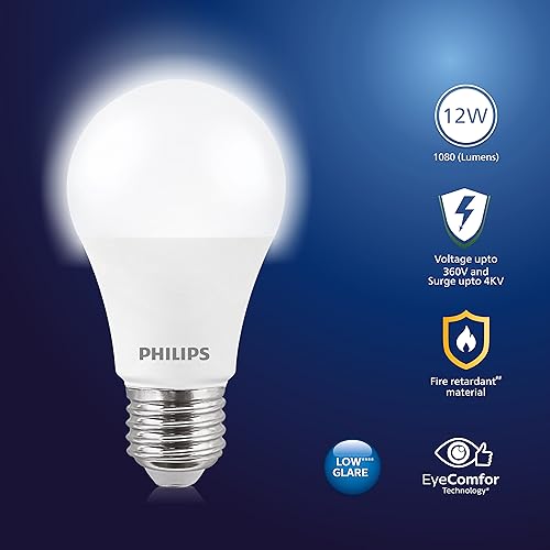 Philips 12-Watts LED Bulb E27 Base (Crystal White, Pack of 2) - Image 4