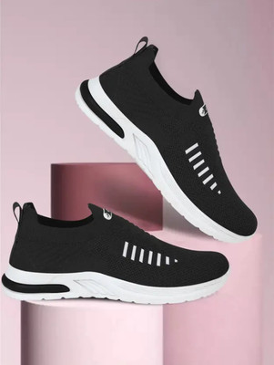 Footox Trendy Casuals Running Shoes For Women(Black , 7) - Image 2