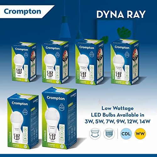 Crompton Dyna Ray 9W Round E27 LED Warm White Pack of 2 - Image 4