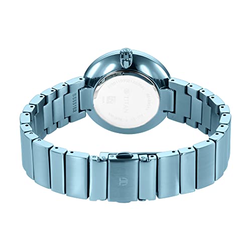 Titan Quartz Analog Blue Dial