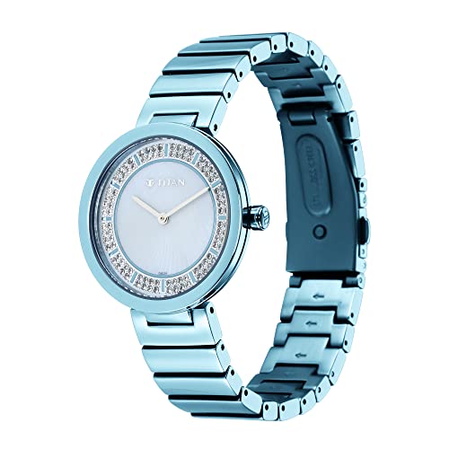 Titan Quartz Analog Blue Dial