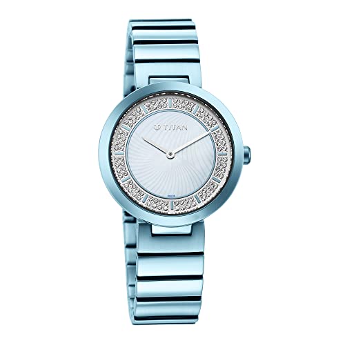 Titan Quartz Analog Blue Dial