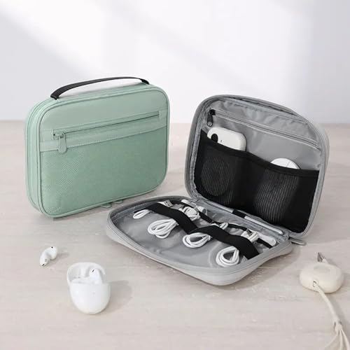 Travel Cable Organizer Pouch Green