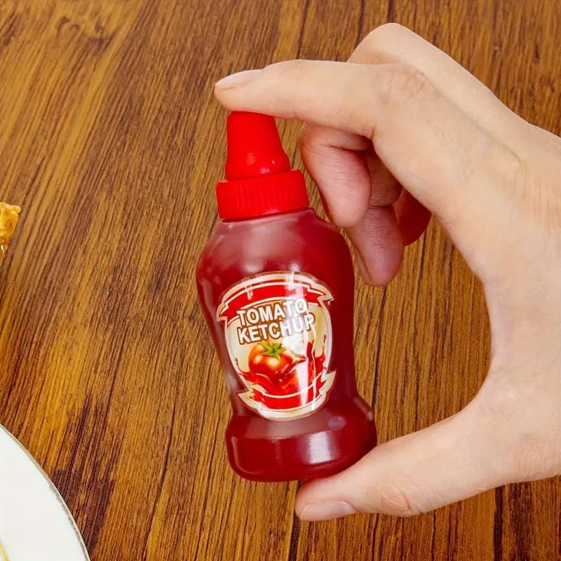 MaruHub 2pcs Mini Ketchup Bottles