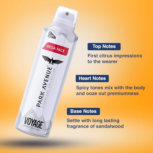 Park Avenue Spray for Voyage Signature Deodorant For Men, 220ml - Image 3